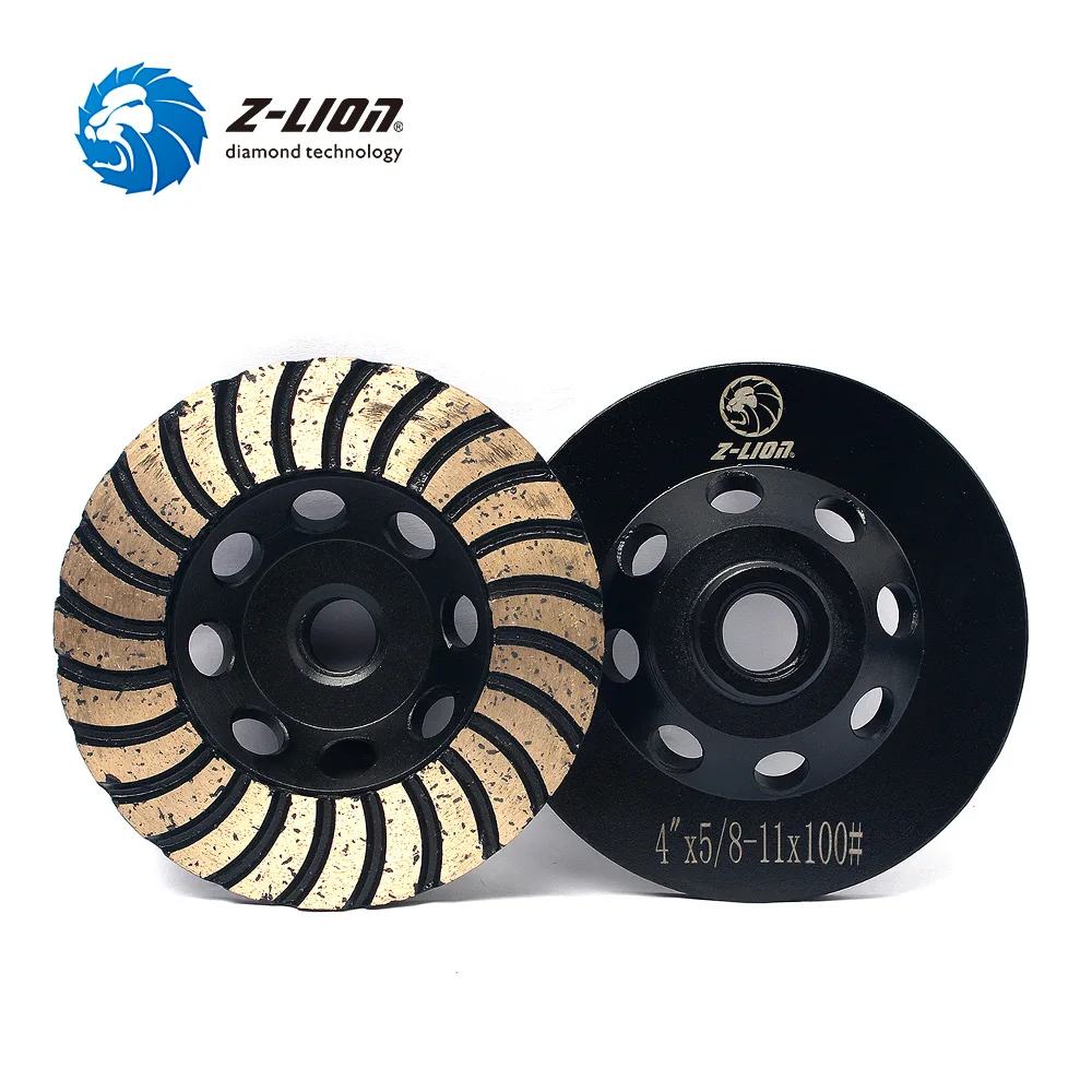 Z LION 4 &quotАлмазный стакан шлифовальный круг двухслойный сегмент 5/8 11 диск с резьбой