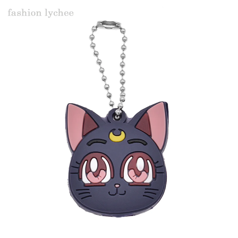 Мода Личи аниме Сейлор Мун Cardcaptor Sakura силиконовый чехол для ключей держатель милые животные кулон подарок для девочек