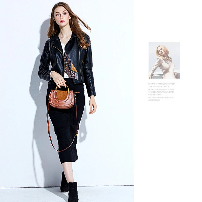 Nevenka Geniune Leather Shoulder Bag Female Saddle Bag Ladies Vintage Crossbody Bag 02
