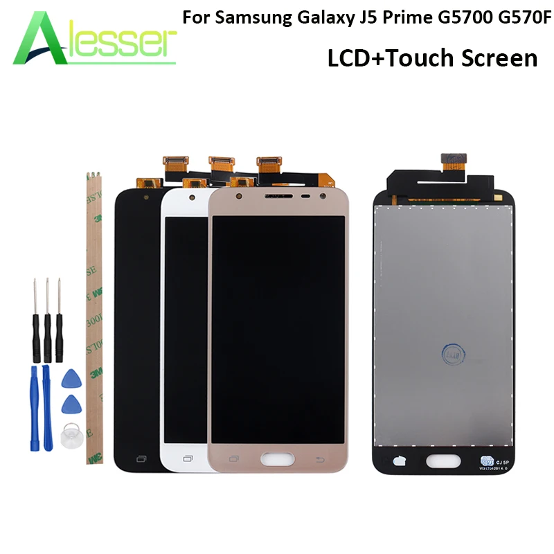 

Alesser For Samsung Galaxy J5 Prime G5700 G570F LCD Display And Touch Screen Screen Digitizer Adjust Brightness +Tools +Adhesive