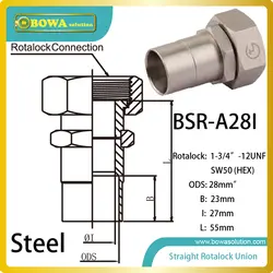 28 мм ОРВ прямые SW50 hex rotalock клапан установлен в ультра низкой температуры оборудования