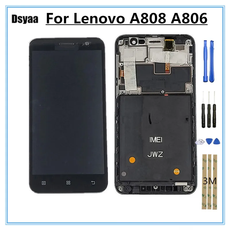 5 0 дюймов для Lenovo A806 A808 сенсорный экран дигитайзер 1280x720 ЖК дисплей в сборе с