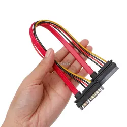 30 см 22Pin SATA кабель штекер к гнезду 7 + 15 Pin Serial ATA SATA кабель питания комбинированный соединитель для удлинителя Conterver Прямая поставка