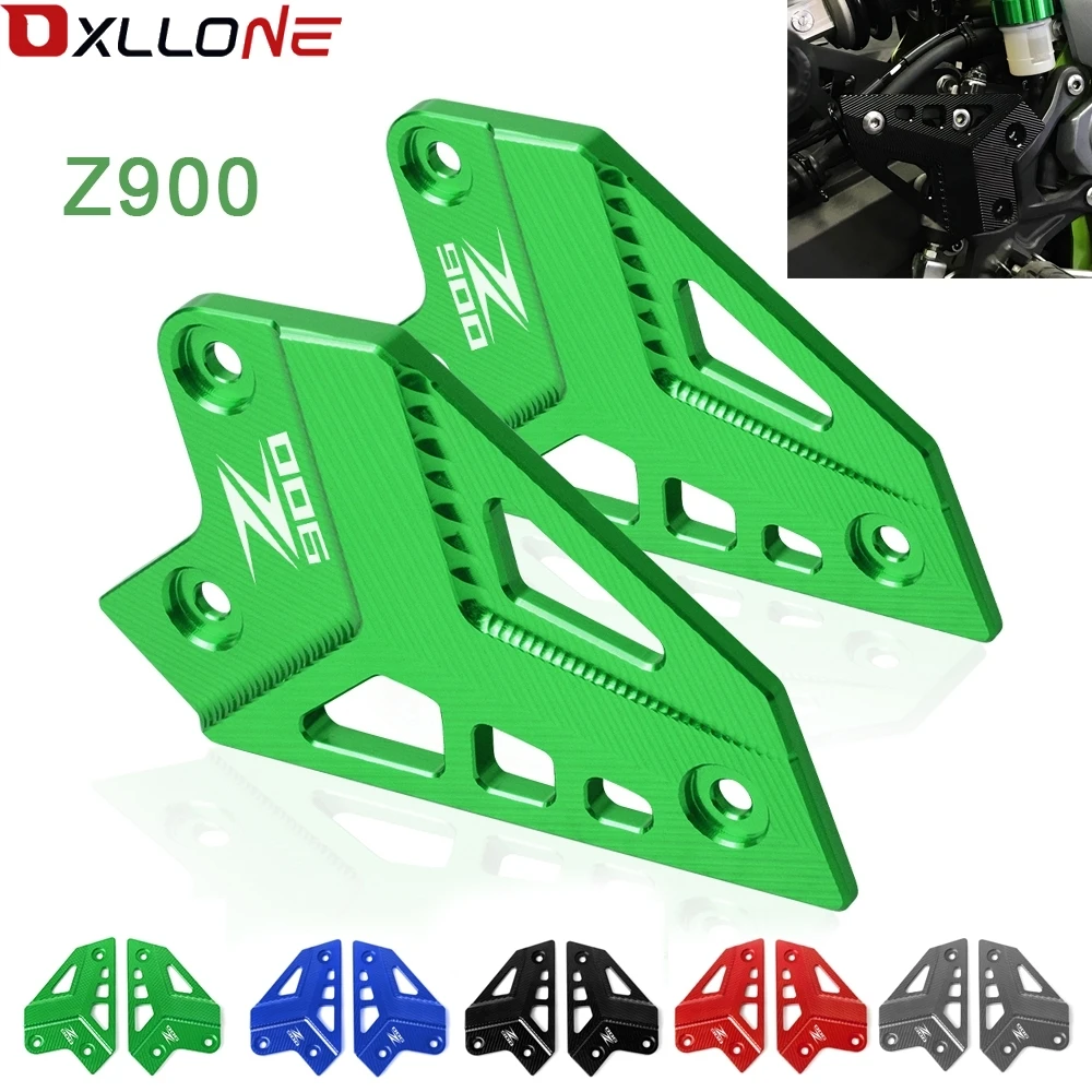 

Foot Peg Protector Heel Protective Cover Guard Motorcycle Accessories For Kawasaki Z900 2017 LOGO
