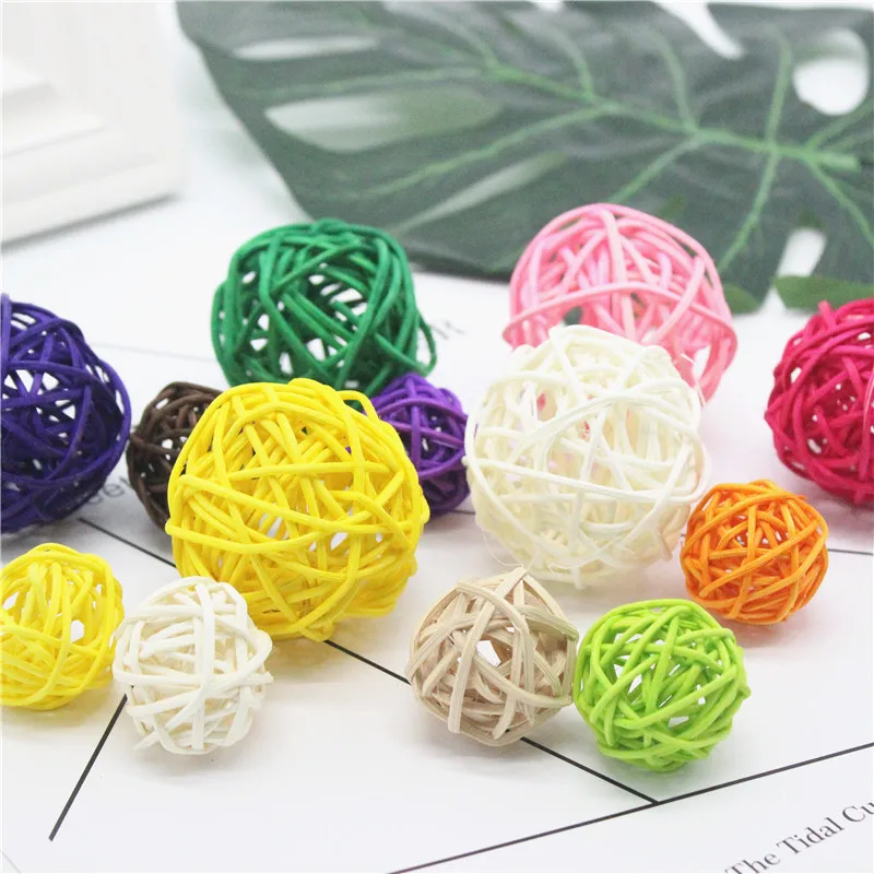 20 unids/lote 3 cm bolas de caña de mimbre Patio jardín Navidad adorno DIY ventana boda cumpleaños fiesta Decoración 20 unids/lote 3 cm bolas de caña de mimbre Patio jardín Navidad adorno DIY ventana boda cumpleaños fiesta Decoración