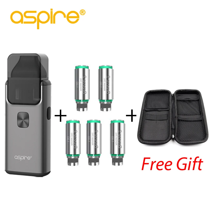 

Aspire Breeze 2 AIO Kit with 5pcs Breeze coil Built-in 1000mAh Battery with 3ml Tank Atomizer Electronic Cigarette Vape Kit