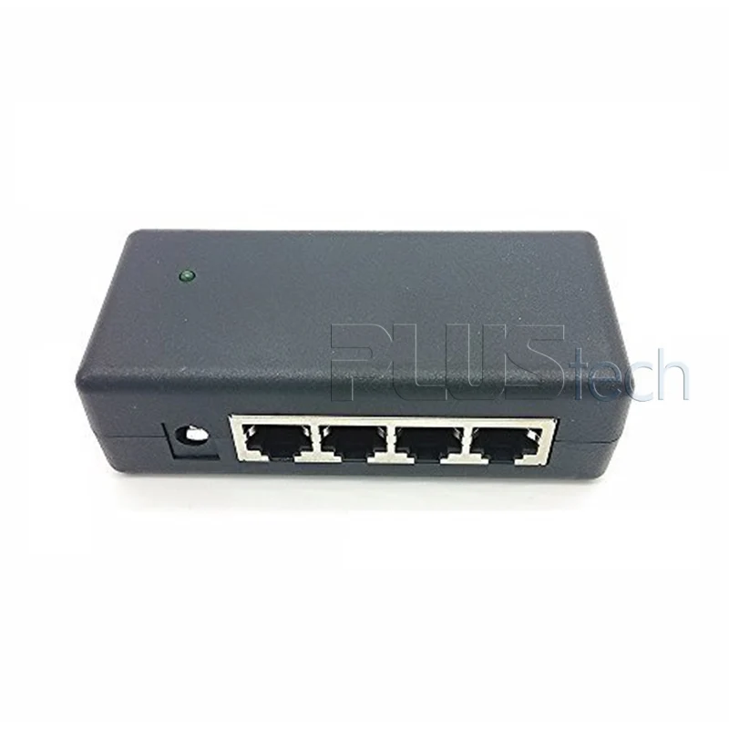 4 порта POE питания через ethernet Инжектор адаптер для ip камеры использовать с внешним