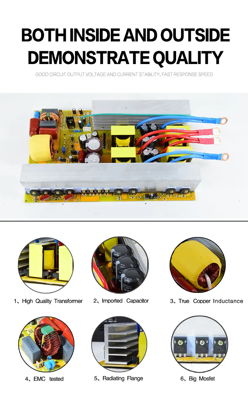 Fora da Viga Inversor de Energia dc para ac 240v com Fio Onda Senoidal Pura Solar Gerador 12v - 24v 48v 110v 120v 220v Controlador 8000w 6 Fora da viga onda senoidal pura inversor
