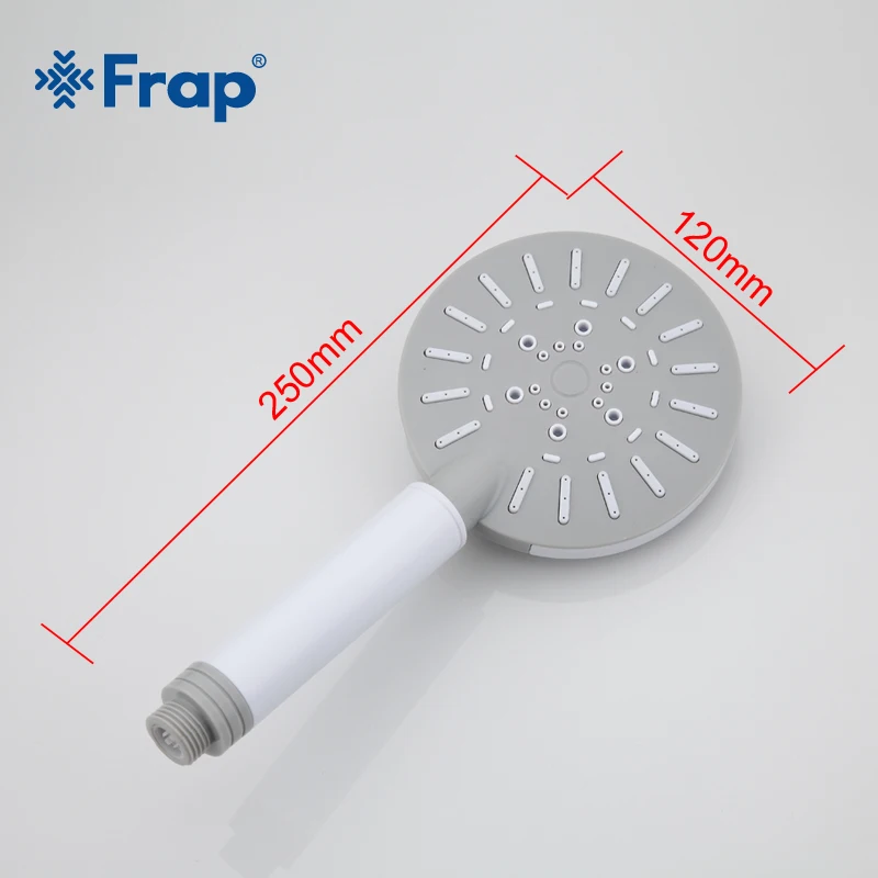 Billige Frap Vier Einstellung Wasser saving Runde Grau ABS dusche kopf weiß kunststoff hand halten bad dusche Bad Zubehör F009