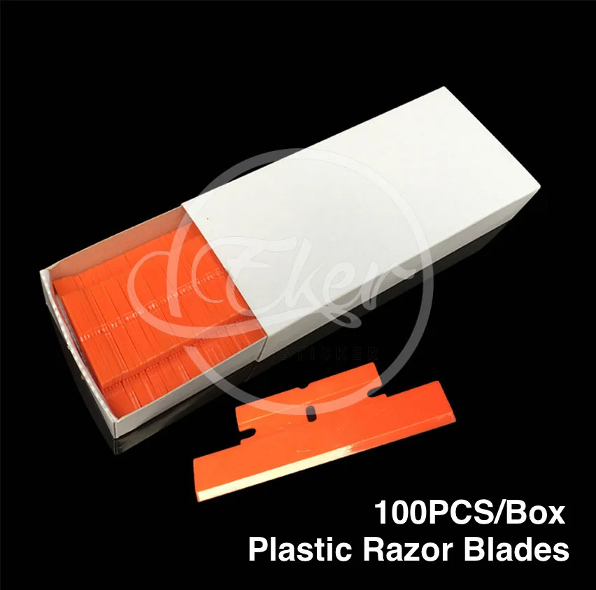 Buy 100PCS/Lot Plastic Razor Scraper Blades Double