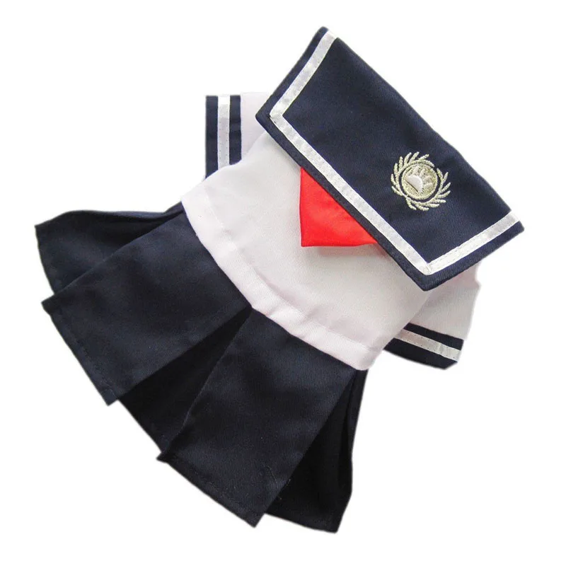 SYDZSW Pet Puppy School Uniform Dog Costume Cute Dog Dress for Chihuahua Terrier Small Dog Pet Cat Clothes in Spring and Summer1