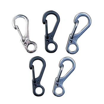 

1Pc/2Pcs/5Pcs/10Pcs/Lot Keychain Spring Clasps Climbing Carabiners Camping Bottle Hooks Paracord Tactical Survival Gears EDF88