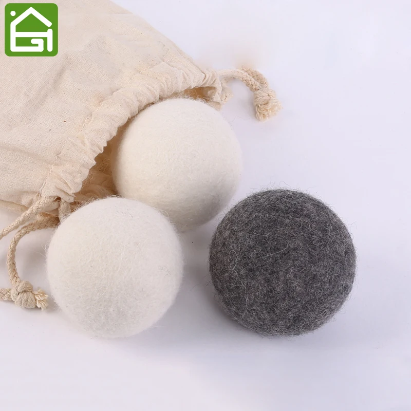 3 Pcs Laundry Balls Reusable Wool Dryer Ball for Washing Fabric Clothes Softer Laundry Cleaning