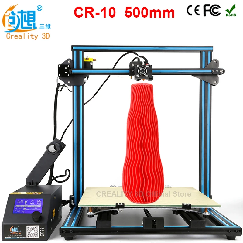 CREALITY 3D Printer CR 10 Large Printing Size 500 500 500mm Pulley Version Linear Guide Cheap