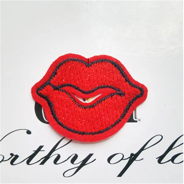 Lady Gaga Red Lips Iron On Cloth Patches 4pcs - 4