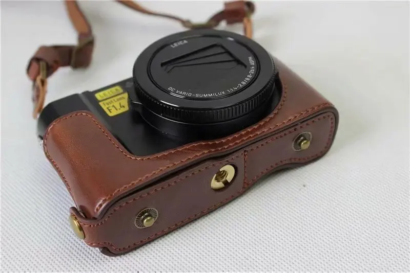 Камера видео сумка Твердый чехол из ПУ для Panasonic Lumix L-X10 LX10 камера жесткая камера сумка половина тела чехол+ ремень с отслеживанием