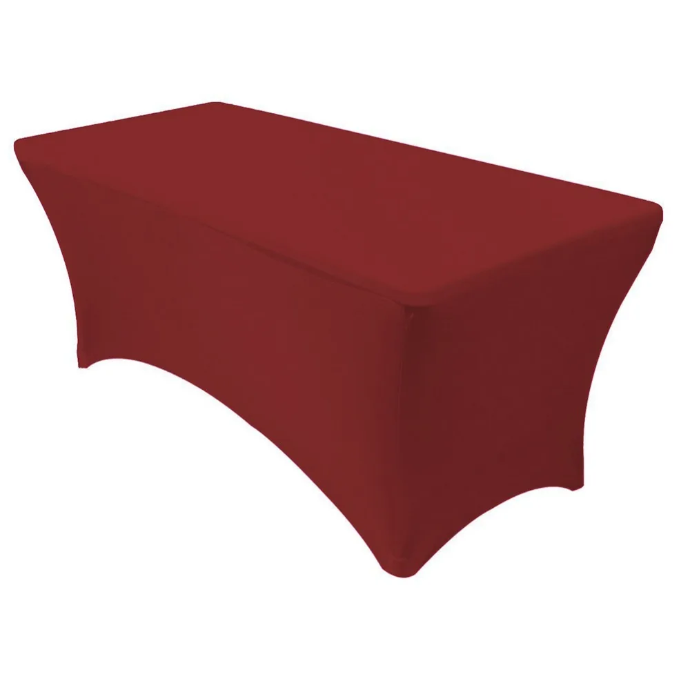  Meijuner Rectangular Table Cover Fashion Pure Color Elastic Spandex Tablecloth For Hotel Dining Roo