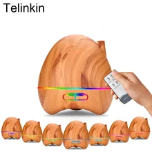 

300ml Remote Control Aromatherapy Air Electric Humidifier for home Ultrasonic oil diffuser mist maker with wood grain 7 color