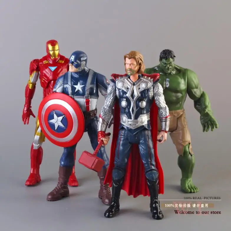 Free Shipping The Avengers Iron Man+Hulk+Thor+Captain America Action Figures Toys Toy Figures 8 20CM 4pcsset HRFG176 Free Shipping The Avengers Iron Man+Hulk+Thor+Captain America Action Figures Toys Toy Figures 8 20CM 4pcsset HRFG176