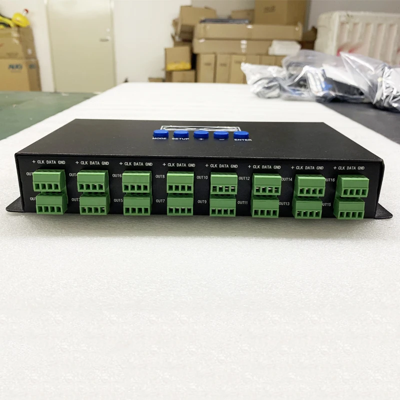 - 16 Channels Artnet To SPI DMX Pixel Light Controller DC5V24V User Manual BC216