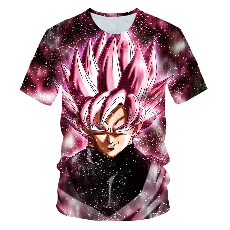 

New 2019 Dragon Ball Z T Shirts Men Summer Fashion 3D Print Super Saiyajin Son Goku Black Zamasu Vegeta Dragon T-shirt Tops