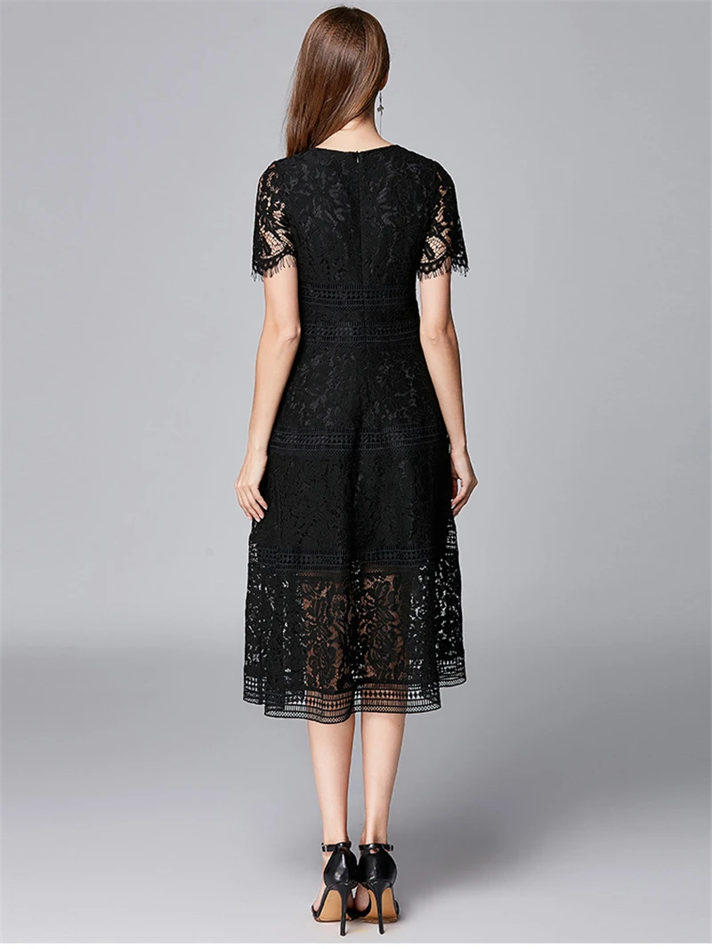 Bohemian/Большие размеры, высокое качество, vestidos, новое модное женское платье трапециевидной формы с кружевом, элегантные вечерние длинные платья макси