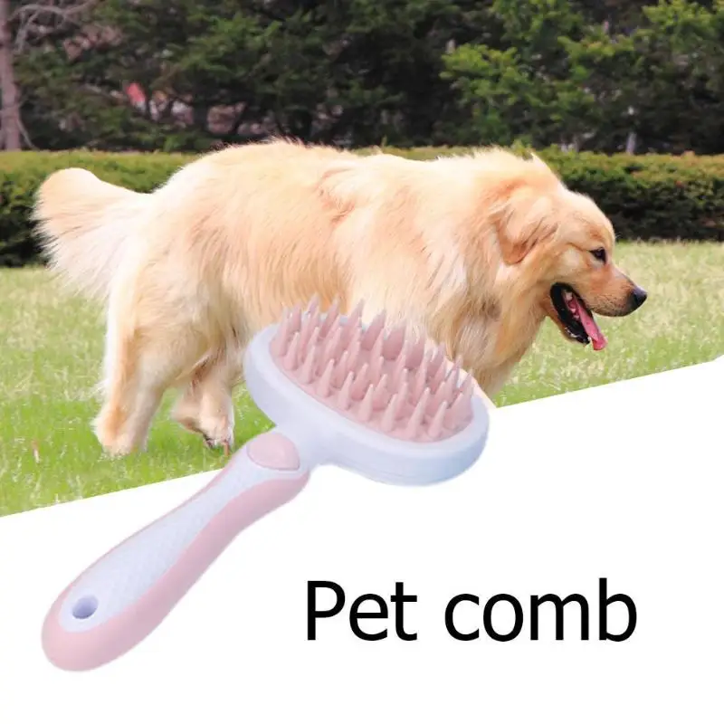 Silicone Pets Comb Dogs Cats Grooming Massage Brush Hair Removal Brushes Pet Fur Knot Cutter Remove Rake Grooming Shedding