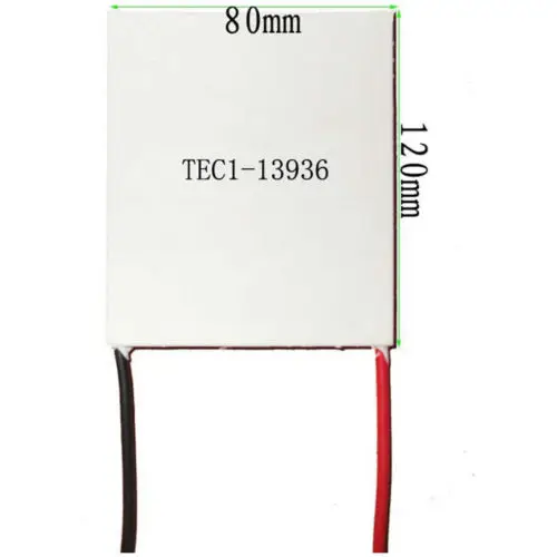 Best Price 80x120x4.6mm 36A 17V 339.7W TEC1-13936 Thermoelectric Cooler Peltier Heatsink