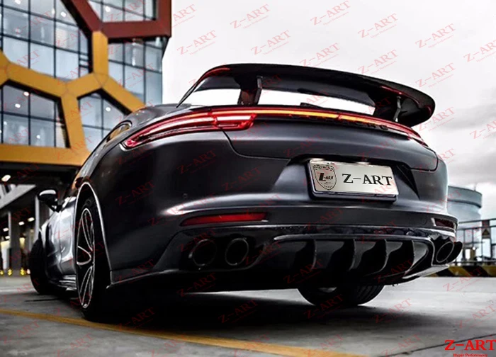 Z-ART кованый углерод волокно задний диффузор для Porsche Panamera- Настоящее углеродное волокно задняя губа для Porsche 971 задний подбородок