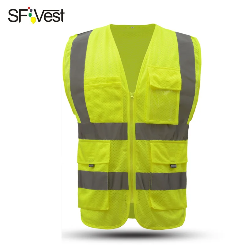 SFVEST رجل النساء مرحبا فيس بمعنى التنفيذي سترة صدرية بوصتين عرض عاكسة سلامة كبيرة جيوب التوصيل المجاني SFVEST رجل النساء مرحبا فيس بمعنى التنفيذي سترة صدرية بوصتين عرض عاكسة سلامة كبيرة جيوب التوصيل المجاني