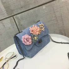 xiniu Women Canvas Applique Floral Phone Shoulder Bag Totebags for women 2017 bolsa feminina sac a main
