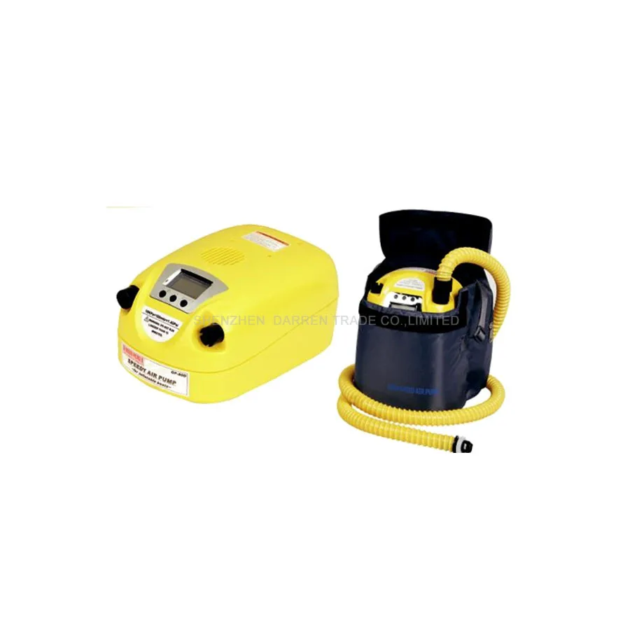 

Free shipping 1pcs 12v electric speedy air pump rubber inflatable fishing boat GP-80D LCD display portable intelligent mode