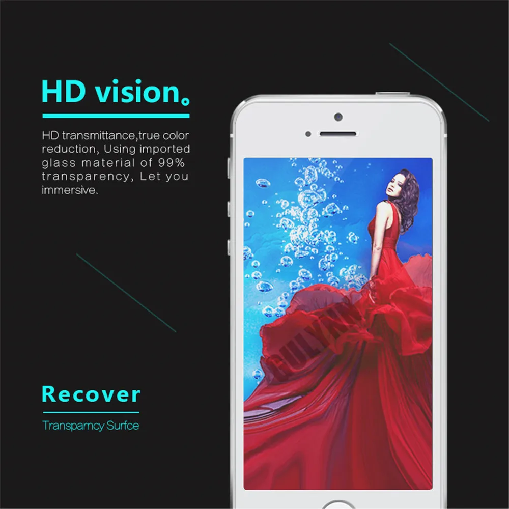 Защитное стекло на для Apple iPhone 5 5S SE HD закаленное защитное стекло 2.5D с закругленными краями для iPhone 4 4S