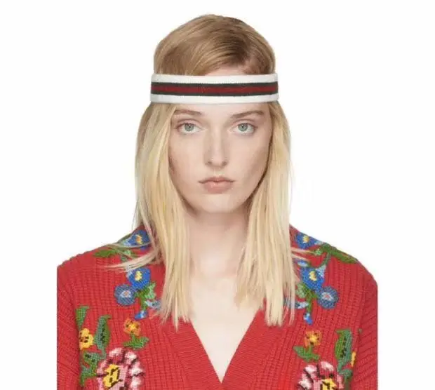 

ETHQFF Women hair accessories girls Striped cotton Vintage Headband Letters sweatbands haar accessoires fashion brand Headbands