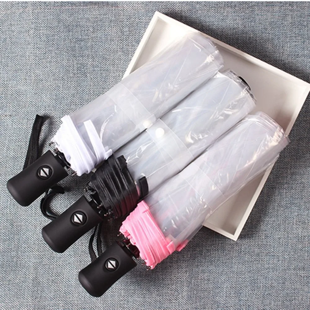 5Pcs Clear Transparent Rain Walking Umbrella Parasol Pvc Dome