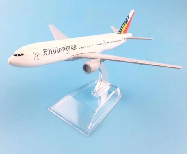 Модель самолета 16 см модель Боинг 777 авиакомпании Филиппины B777 металлическая для