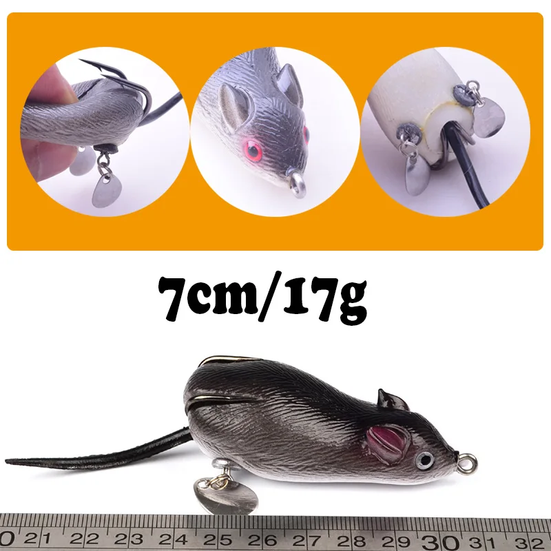 1 قطعة ماوس إغراء 7 سنتيمتر 17.5g الصيد السحر التريبل خطاف أعلى المياه راي الضفدع الاصطناعي كرنك قوي الاصطناعي لينة الطعم WD-454 1 قطعة ماوس إغراء 7 سنتيمتر 17.5g الصيد السحر التريبل خطاف أعلى المياه راي الضفدع الاصطناعي كرنك قوي الاصطناعي لينة الطعم WD-454