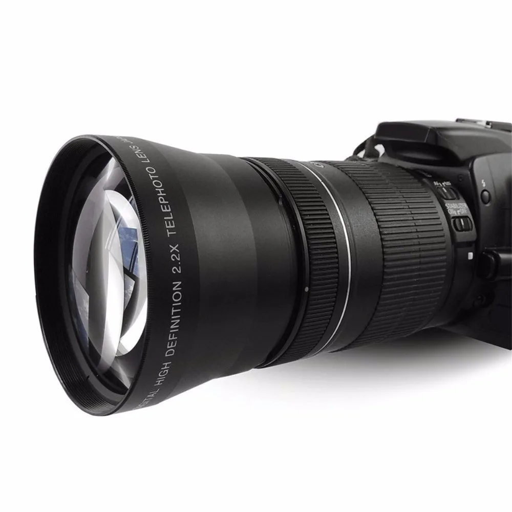 67 мм 0.43X Широкий Ангел и макро объектив+ 2.2X телеобъектив для Canon Nikon OLYMPUS Pentax sony все 67 мм УФ фильтр резьба объектива