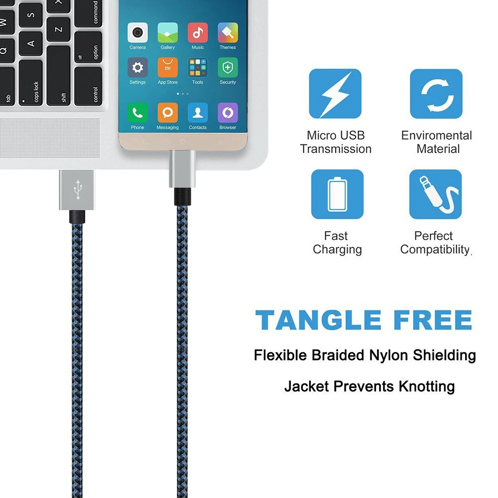 المصغّر usb كابل سريع كابل الشاحن ، Suntaiho 10 حزمة النايلون جديلة كابل يو اس بي بيانات الهاتف المحمول كابل ل سامسونج Xiaomi LG الهاتف المصغّر usb كابل سريع كابل الشاحن ، Suntaiho 10 حزمة النايلون جديلة كابل يو اس بي بيانات الهاتف المحمول كابل ل سامسونج Xiaomi LG الهاتف