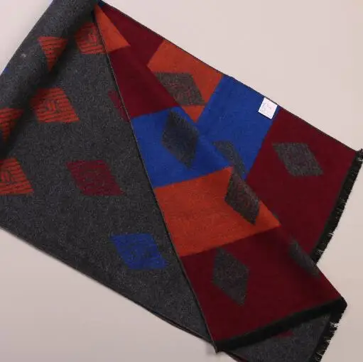 Осенне-зимний мужской брендовый шелковый шарф с кисточками, роскошный брендовый кашемировый шарф, мужские шарфы из пашмины