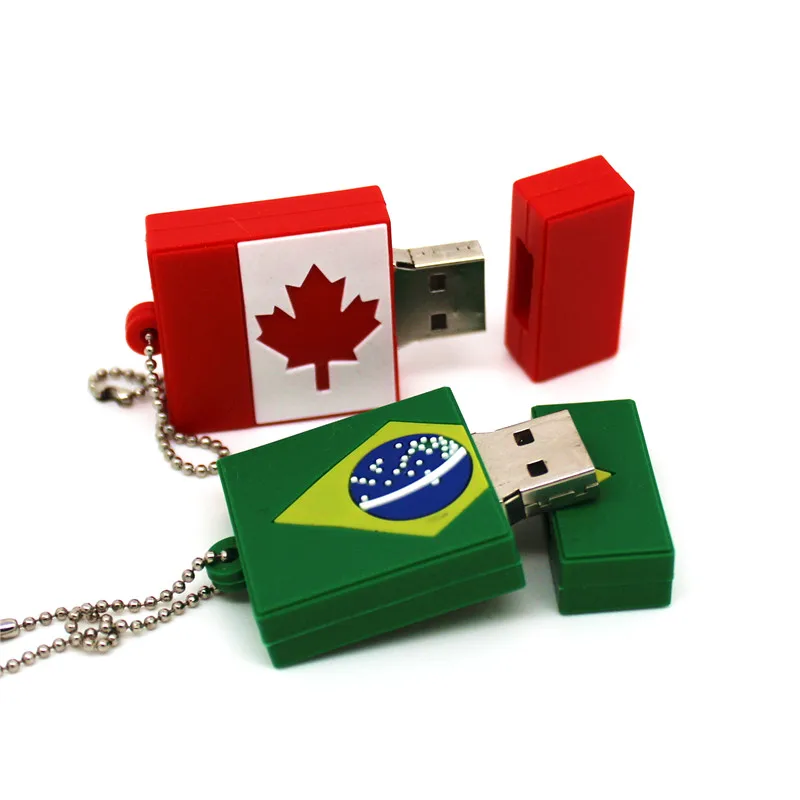 Модная футбольная одежда USB флеш-накопитель 4 ГБ 8 ГБ 16 ГБ 32 ГБ 64 ГБ футбольный игрок Джерси Флешка Бразилия/Канада Флаг Карта памяти