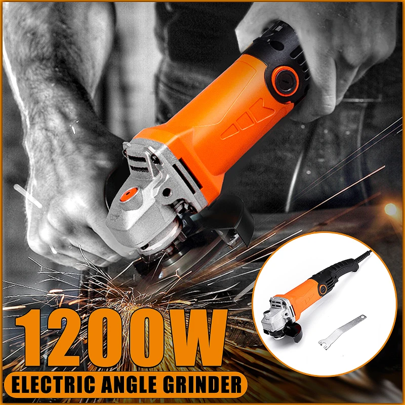 

1200W Electric Angle Grinder w/ 6 Speeds Adjustable Cutting Polishing Sanding Grinding Machine 10000 rpm