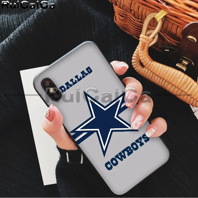 RuiCaiCa dallas cowboys DIY красивые аксессуары для телефонов, чехол для iPhone X XS MAX 6 6S 7 7plus 8 8Plus 5 5S XR