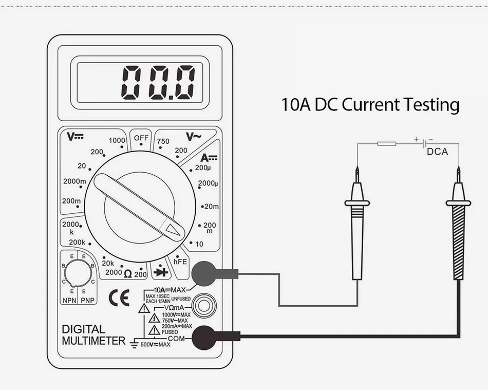 Горячая DT-830b цифровой ЖК-вольтметр переменного тока DC Амперметр Ом тестер Multimetro мультиметр зуммер диагностический инструмент