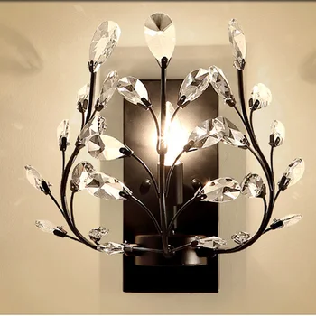 Crystal Bedroom Bedsides Wall Sconce Luxury Gold Palace Gate Crystal Leaf Wall Lights European Living Room Wall Lighting Fixture Buy At The Price Of 63 95 In Aliexpress Com Imall Com
