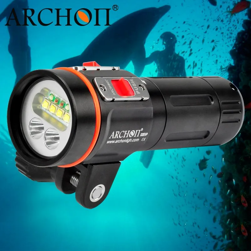 Auto-tocha de Vídeo Lúmens para Mergulho Lâmpada de 2600 Submersa Arco Subaquático Fotografia D35pv Dhl on 3 Luzes e Iluminação