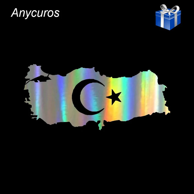Anycuros Турция карта флаг страны модные наклейки виниловый Декор 18 2 см * 8 3