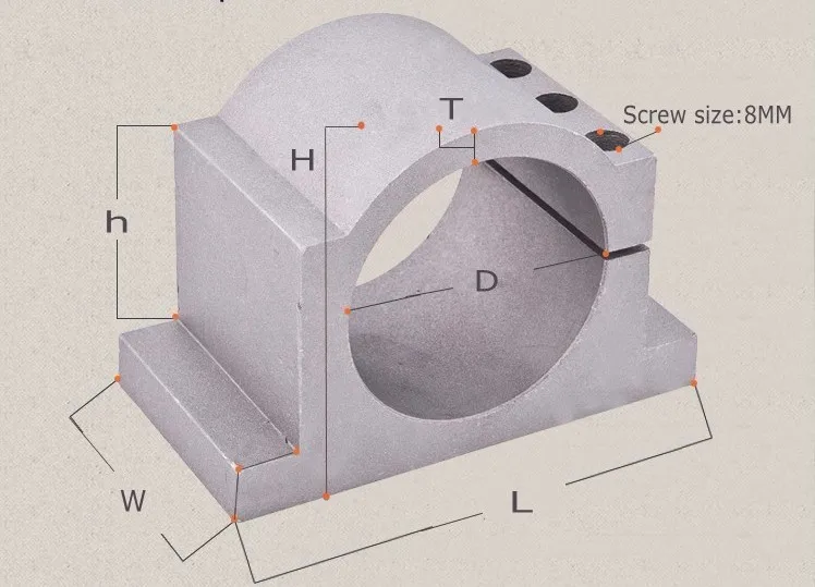 80 мм крепление шпинделя кронштейн сиденья для 2.2KW 1.5KW ЧПУ мотор шпинделя