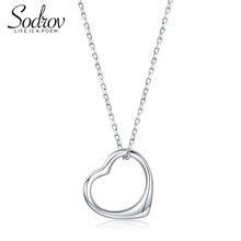 SODROV Аутентичные стерлингового серебра 925 Классический Сердце прозрачный CZ подвеска ожерелья женский мультяшный брелок лягушка Пепе HN009