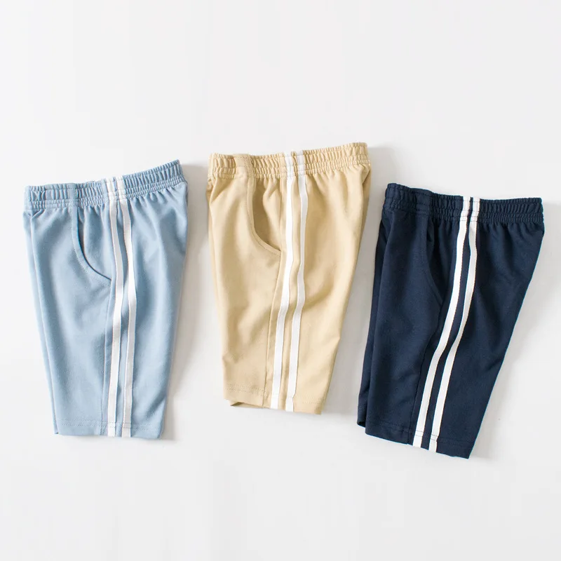 

Summer new kids five pants boys and girls cotton casual striped baby boys girls clothes for sports 2-8 Y
